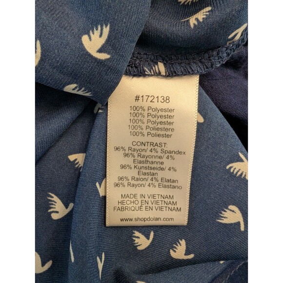 Anthropologie Dolan Sydney Bird Print Blouse Size Medium Short Sleeve Casual - Picture 9 of 11